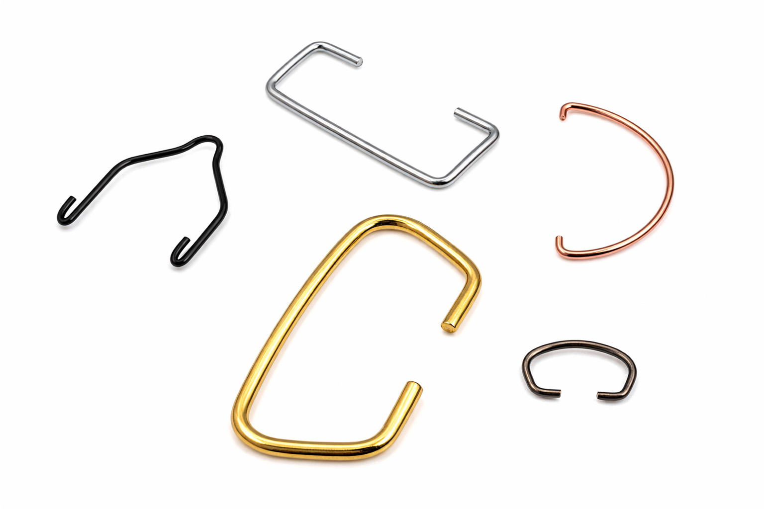 Ace Springs Custom Plated Gold Wire Form