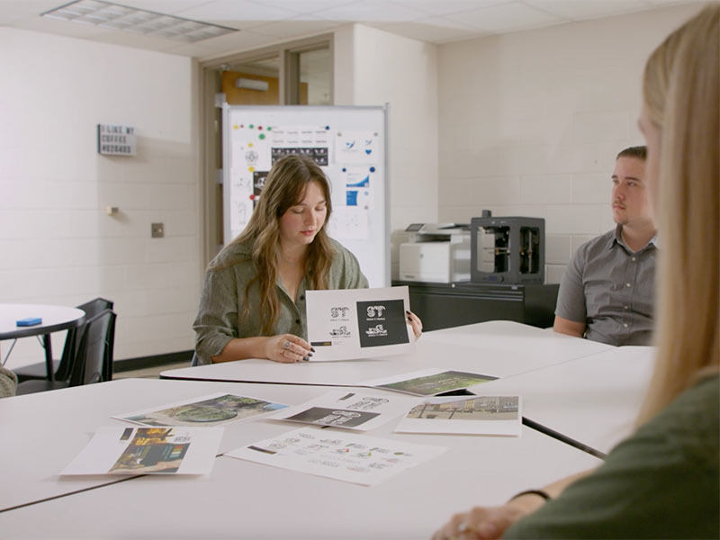 Students giving a presentation