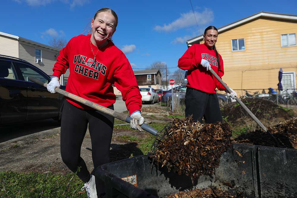 PennWest California students participating in The Big Event community service project to support campus and local community members.