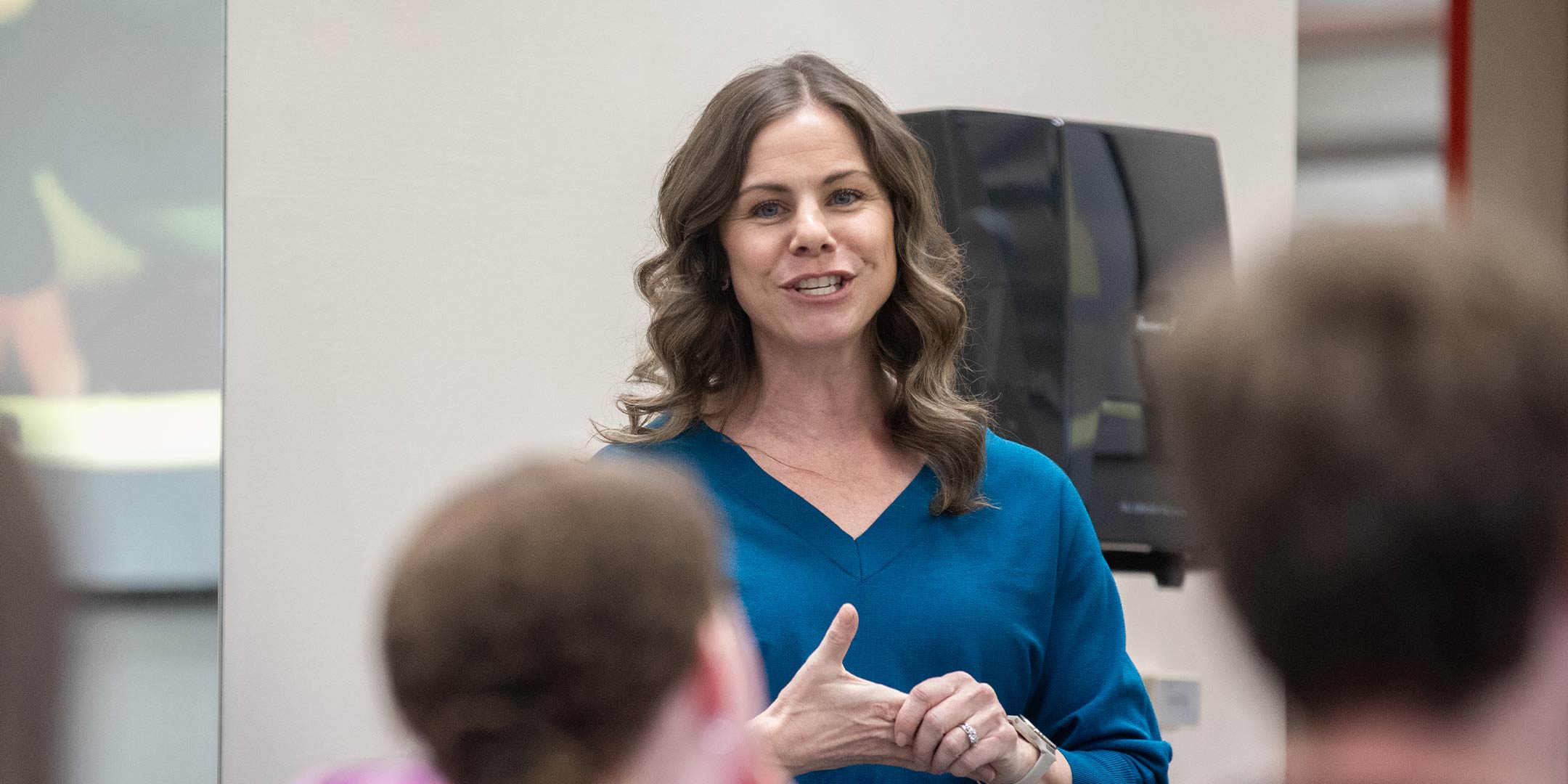 Dr. Wehler teaching a class