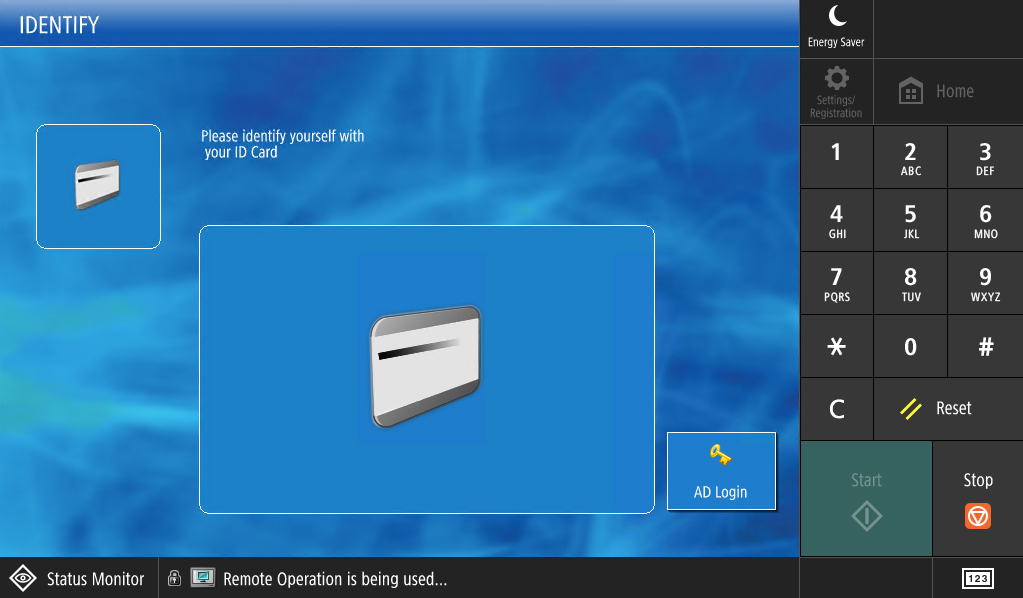 Screen Example on a Printer