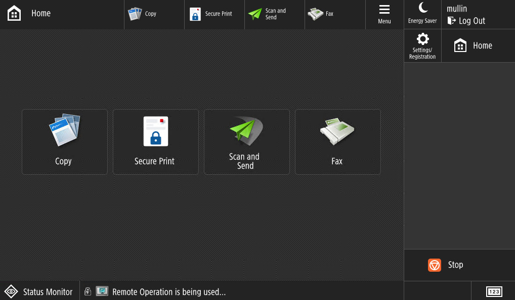Example Choose Operation Screen
