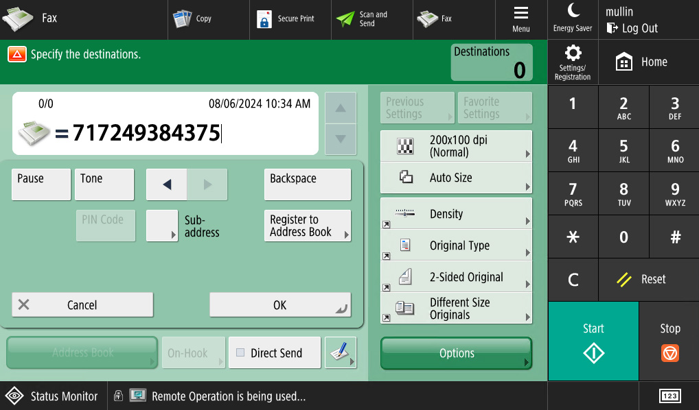 Example Edinboro Campus Fax Number