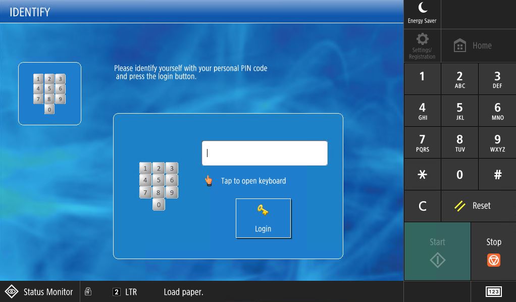 screenshot of entering PID on kiosk