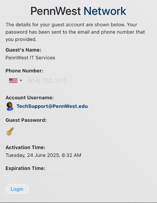email, phone and password information screen