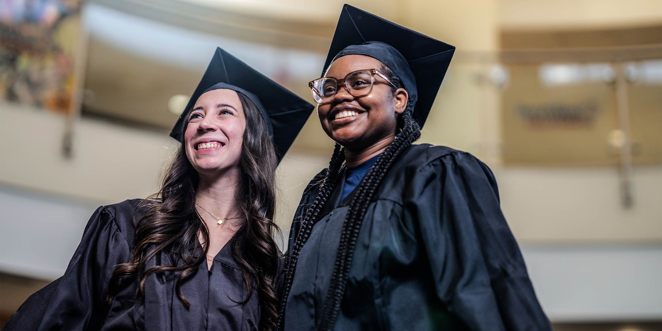 Students celebrating graduation