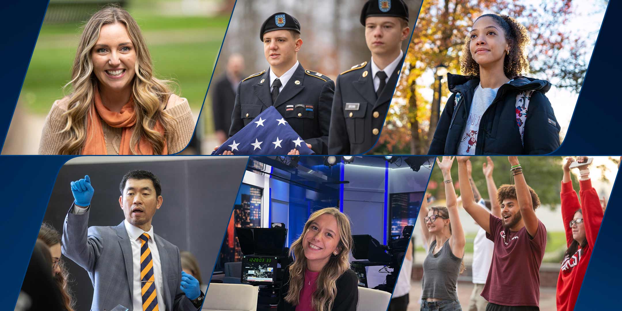 A collage of people featured on The Power of PennWest Podcast