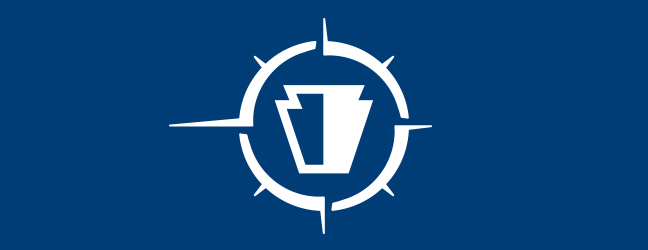 PennWest University Compass Brandmark Long White