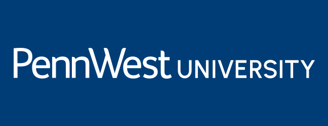 PennWest University Wordmark Long White