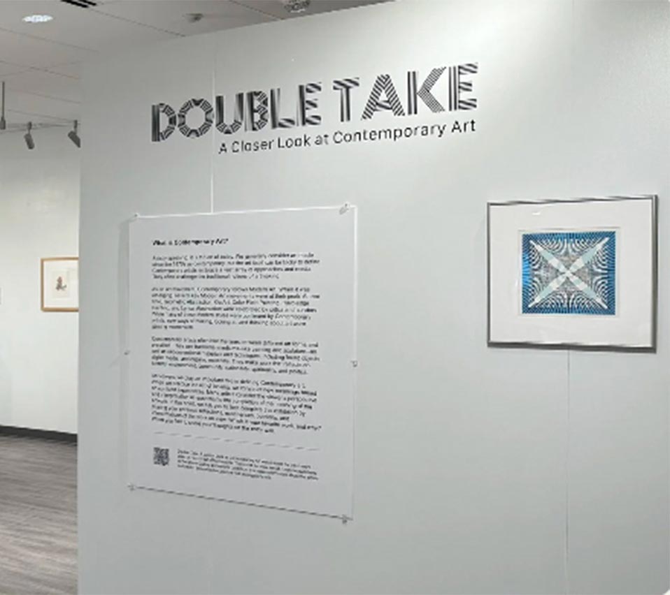 image of the double take exhibit in the Manderino Library
