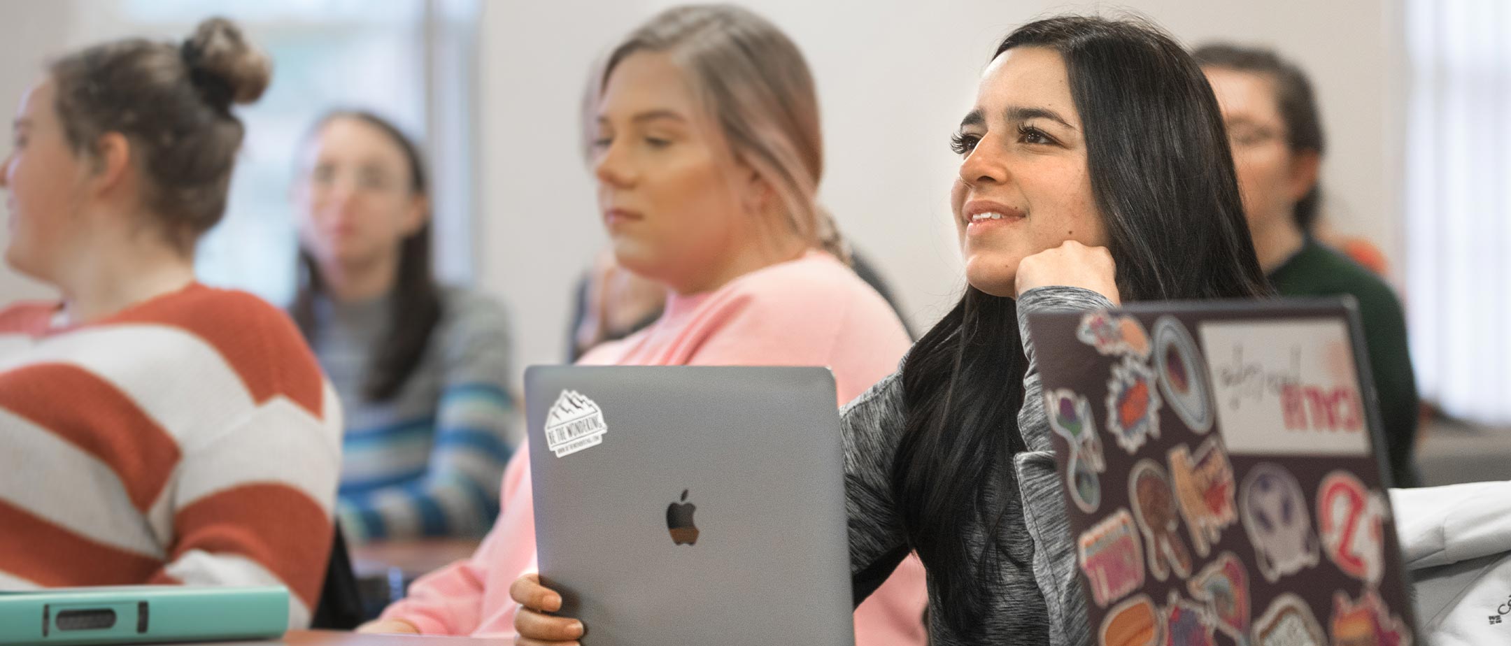 Students sitting in a classroom