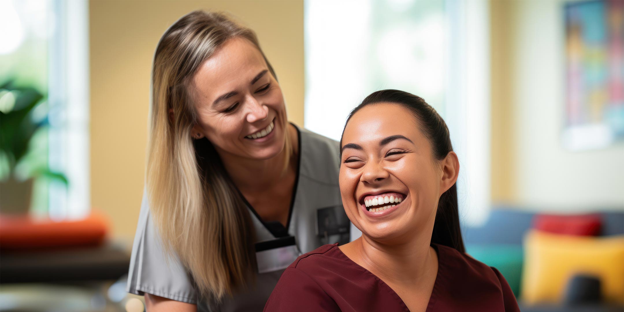 a pre-occupational therapy student examining a patient