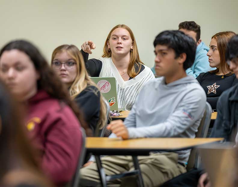 students in a classroom, learning about mental health