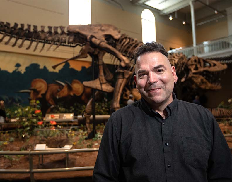 a museum and gallery studies student during an internship at the Carnegie Museum of Natural History