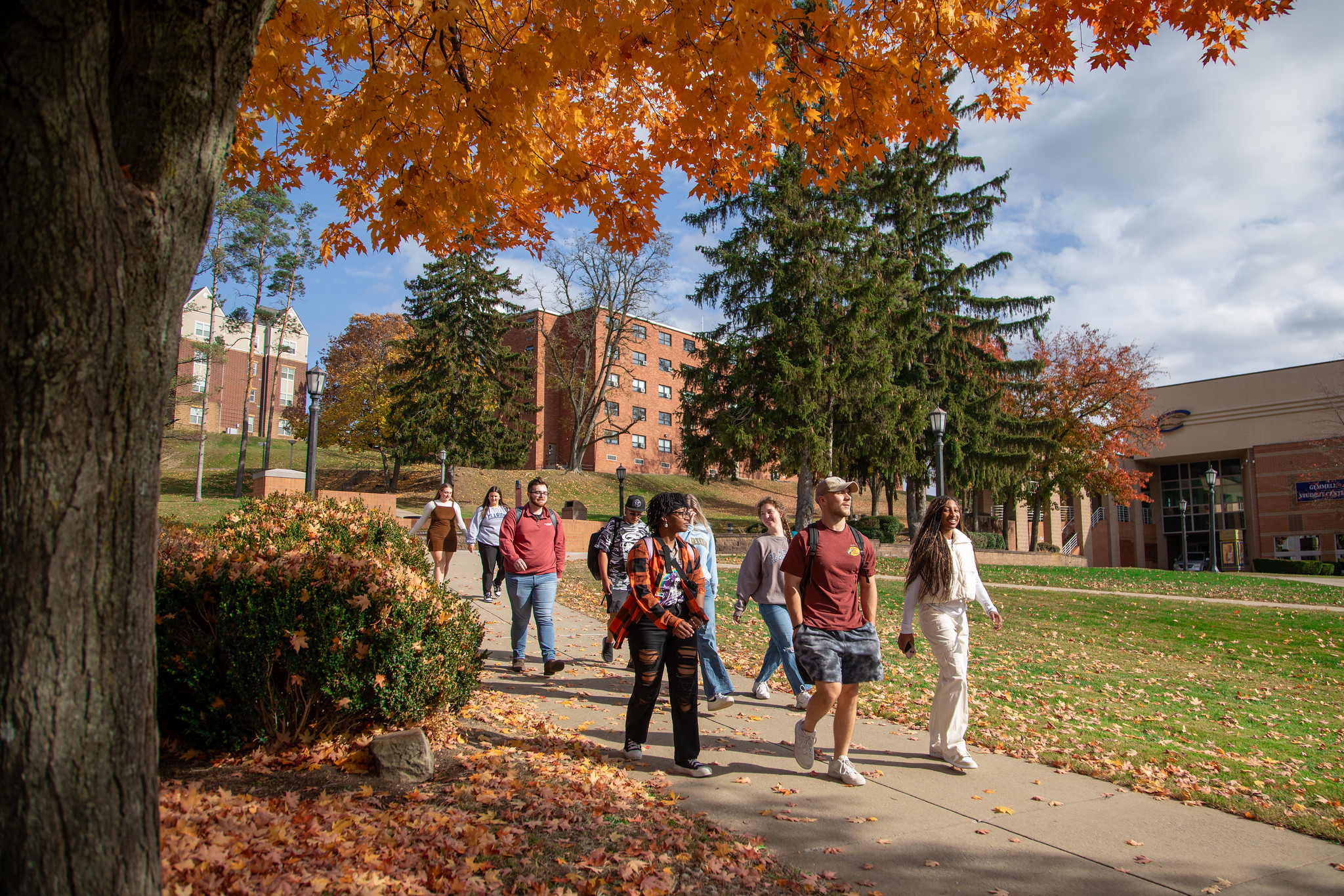 Students Touring Campus