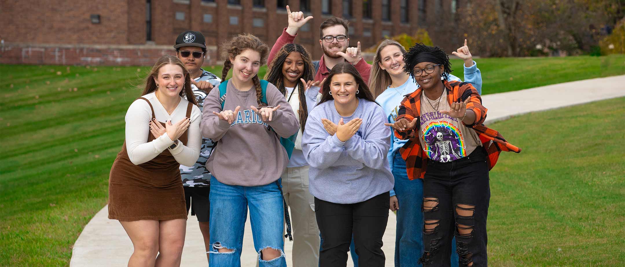 Students enjoying the Clarion campus