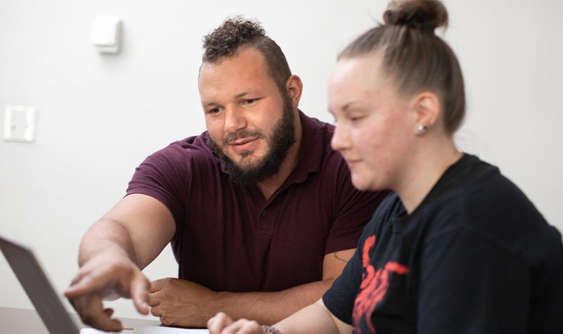 an alum helping a student