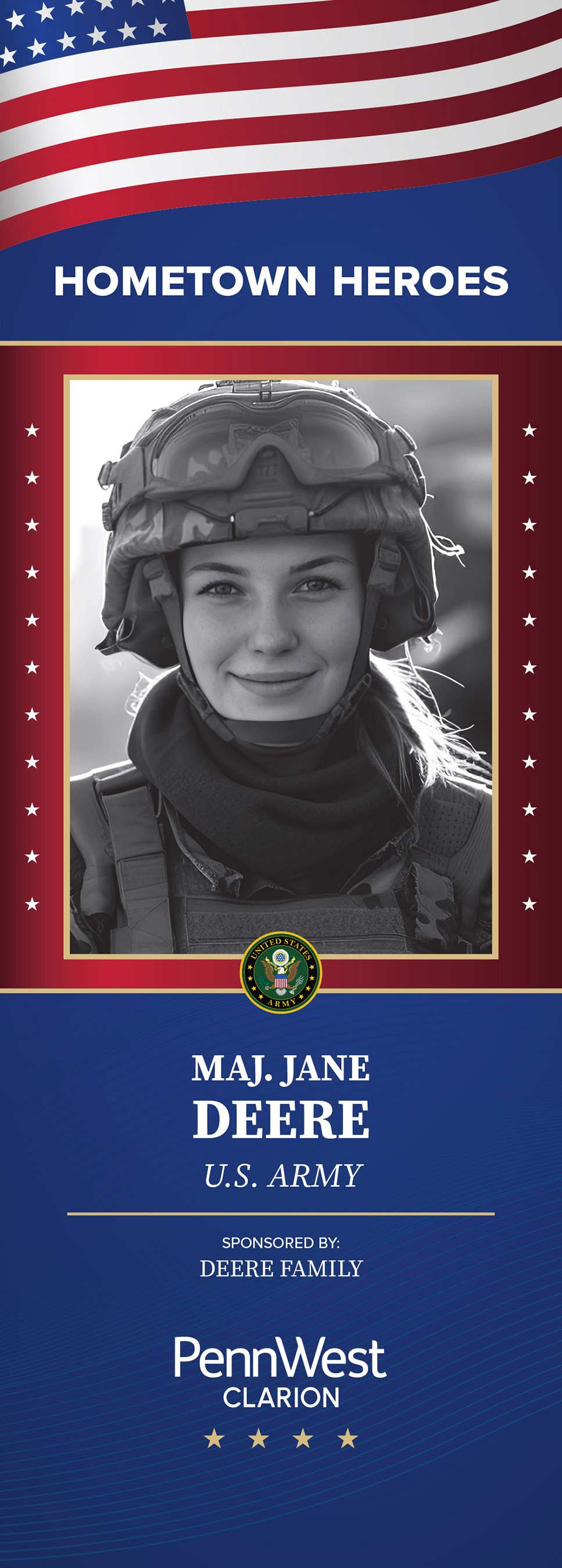 military banner for PennWest Clarion