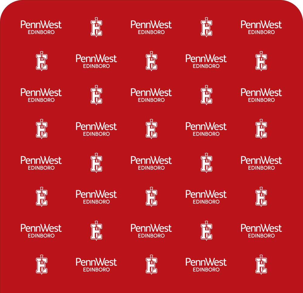 Backdrop of Edinboro Logos