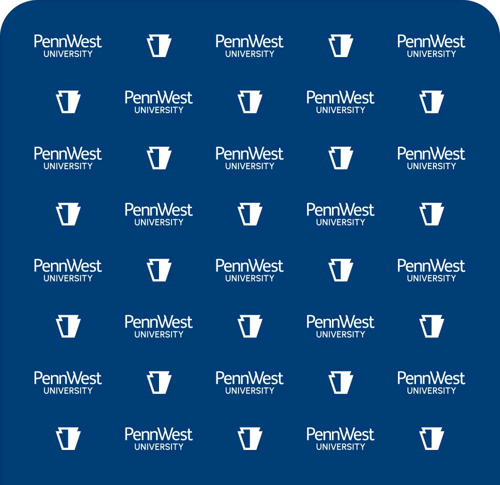 Backdrop of PennWest Logos