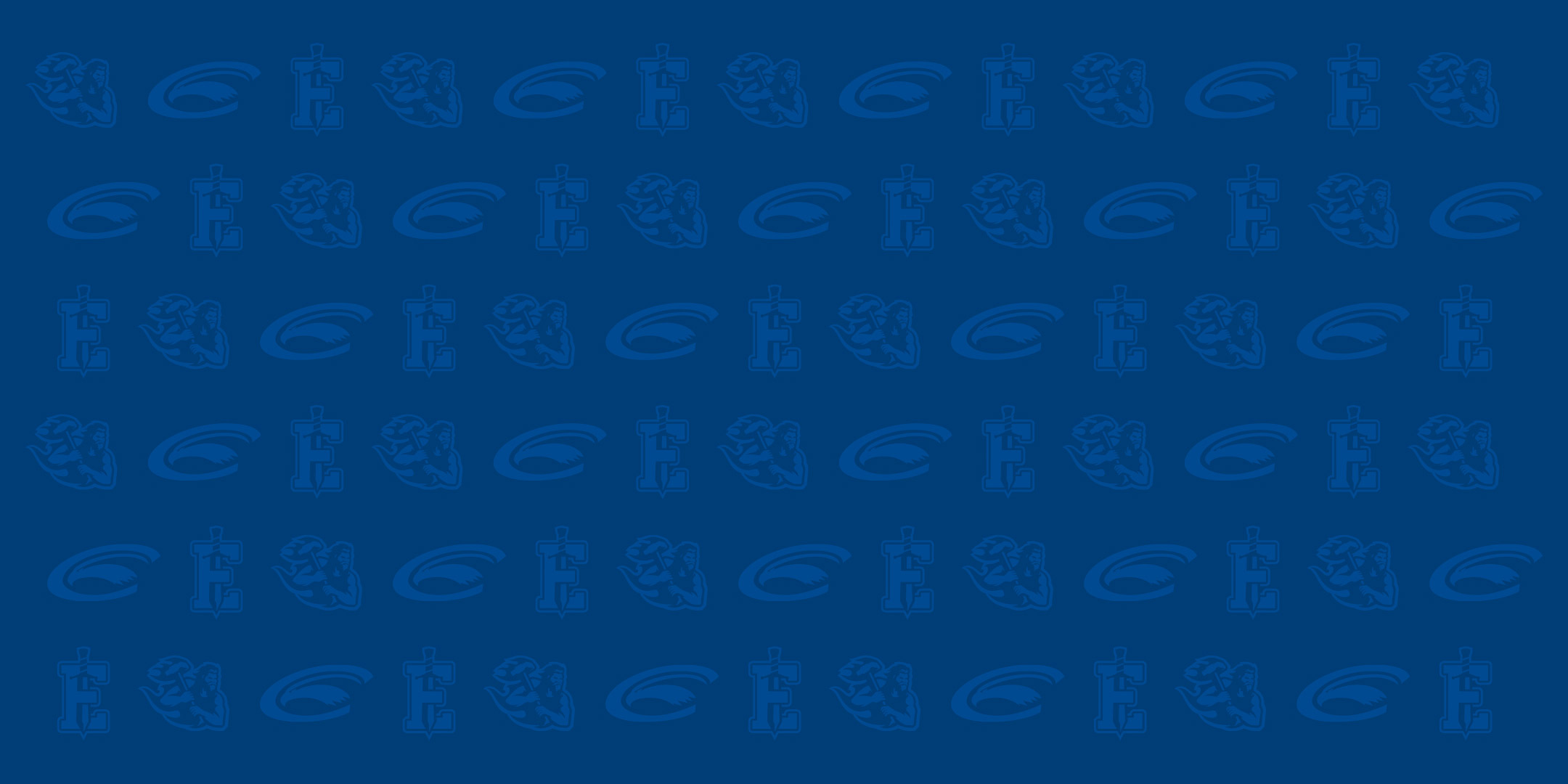 A cascade of all three campus logos