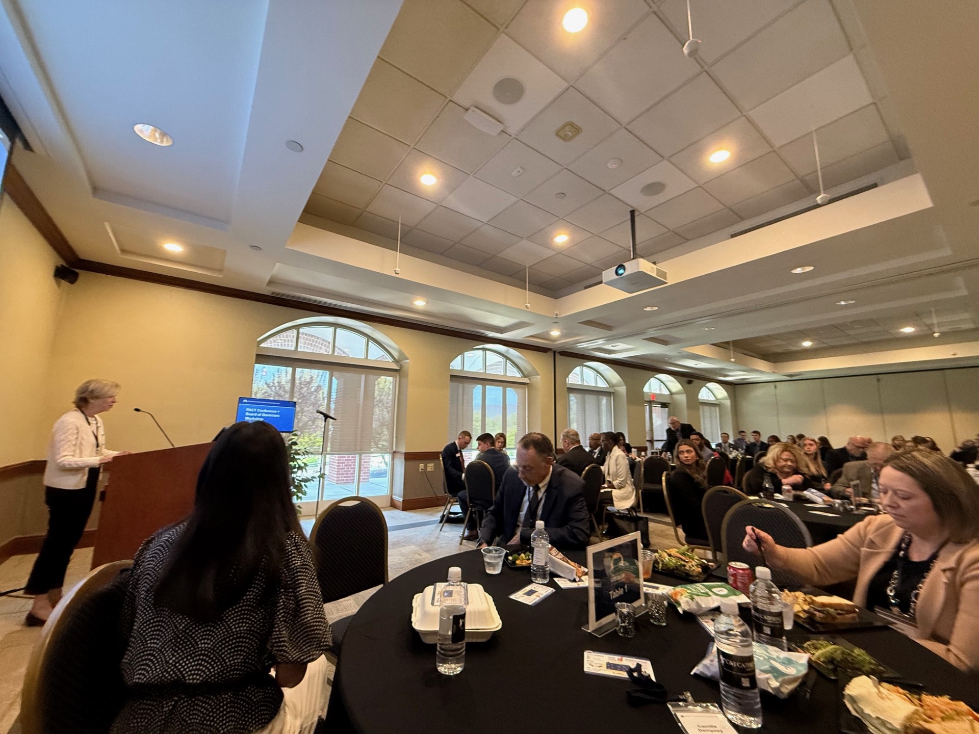 Dr. Dempsey giving a presentation on AI to the Board of Governers