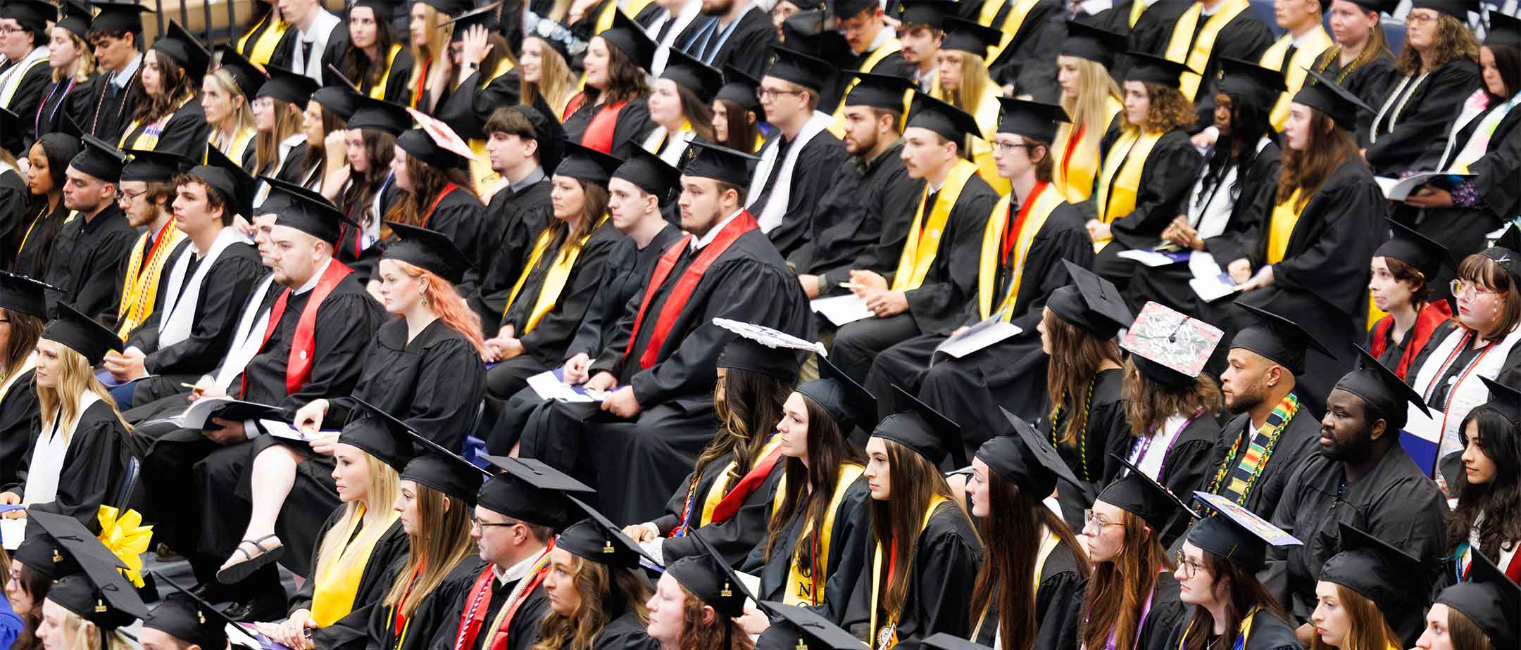 Students at the commencement ceremony