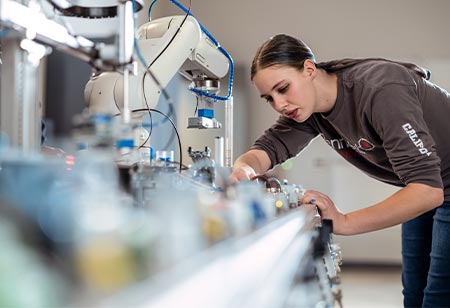 a technology student working on a project