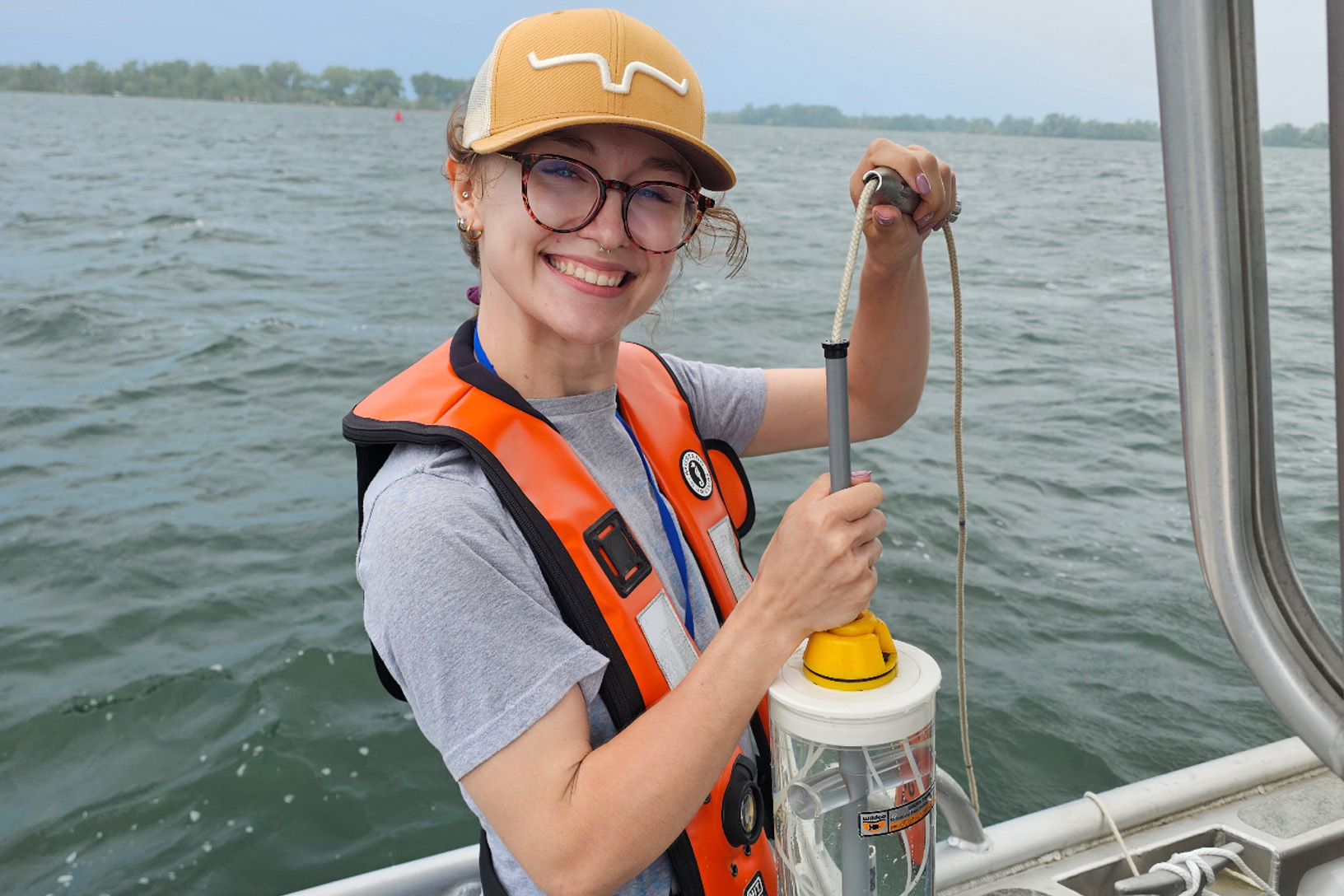 Adriana Bernard interns with the Northwest Regional Office of the PA Department of Environmental Protection Waterways and Wetlands program.