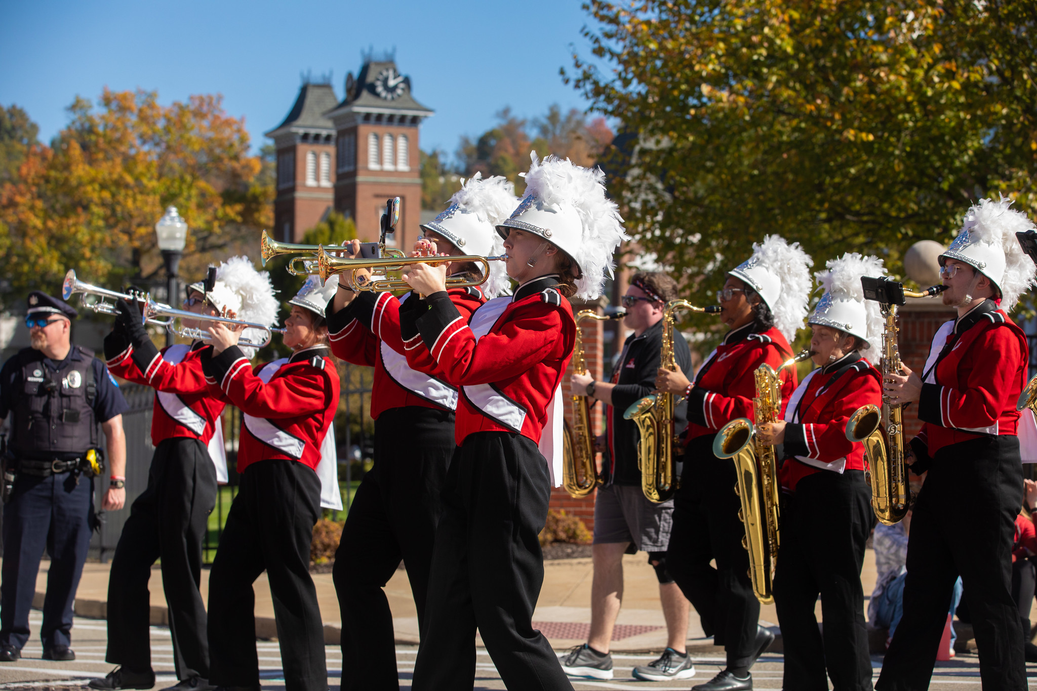 band at homecoming parade