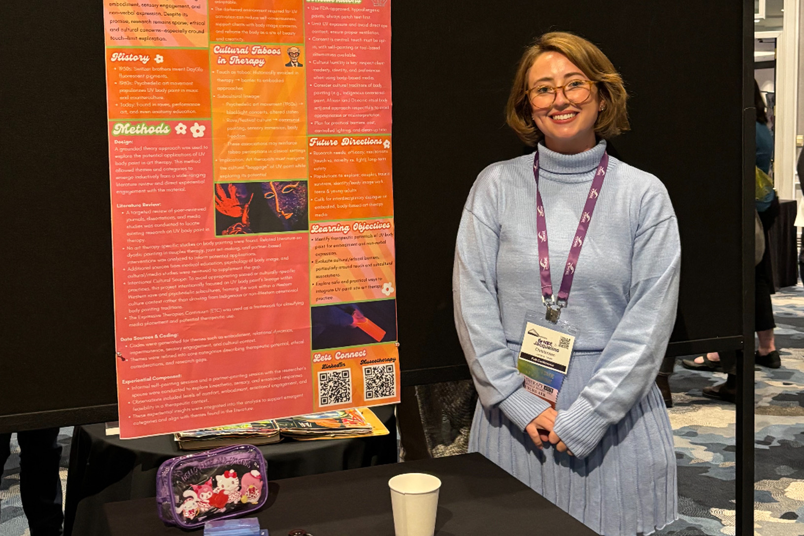 PennWest graduate student Brooke Christensen presents her research at the  American Art Therapy Association’s national conference