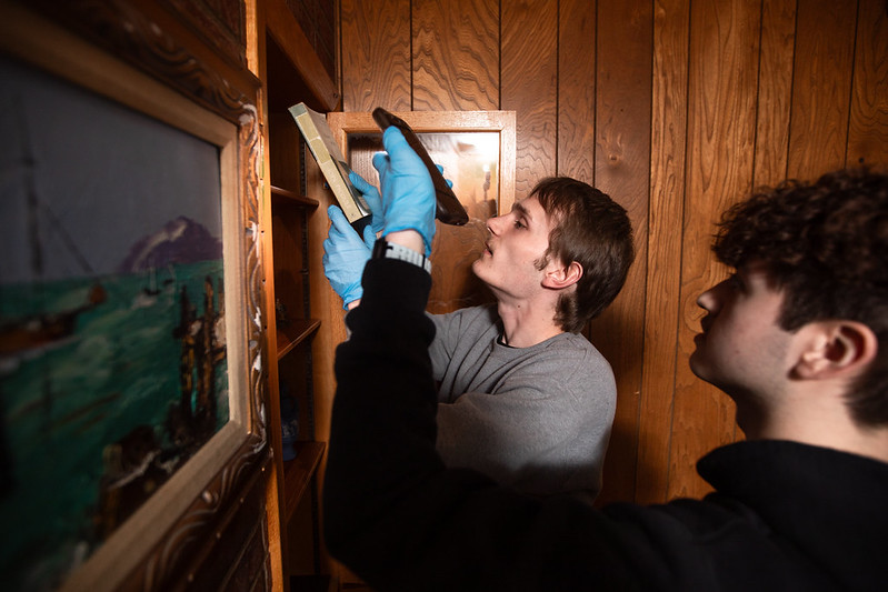 CCCC students Owen Wolfe and Zayden Young execute a search