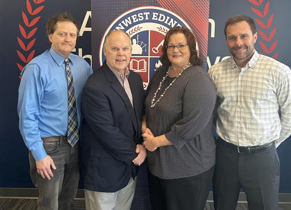 Drs. Anthony Esposito, Christian Ola, Melissa Gibson and Shaun Pfeiffer, members of PennWest's Department of Business, Economics and Communication.