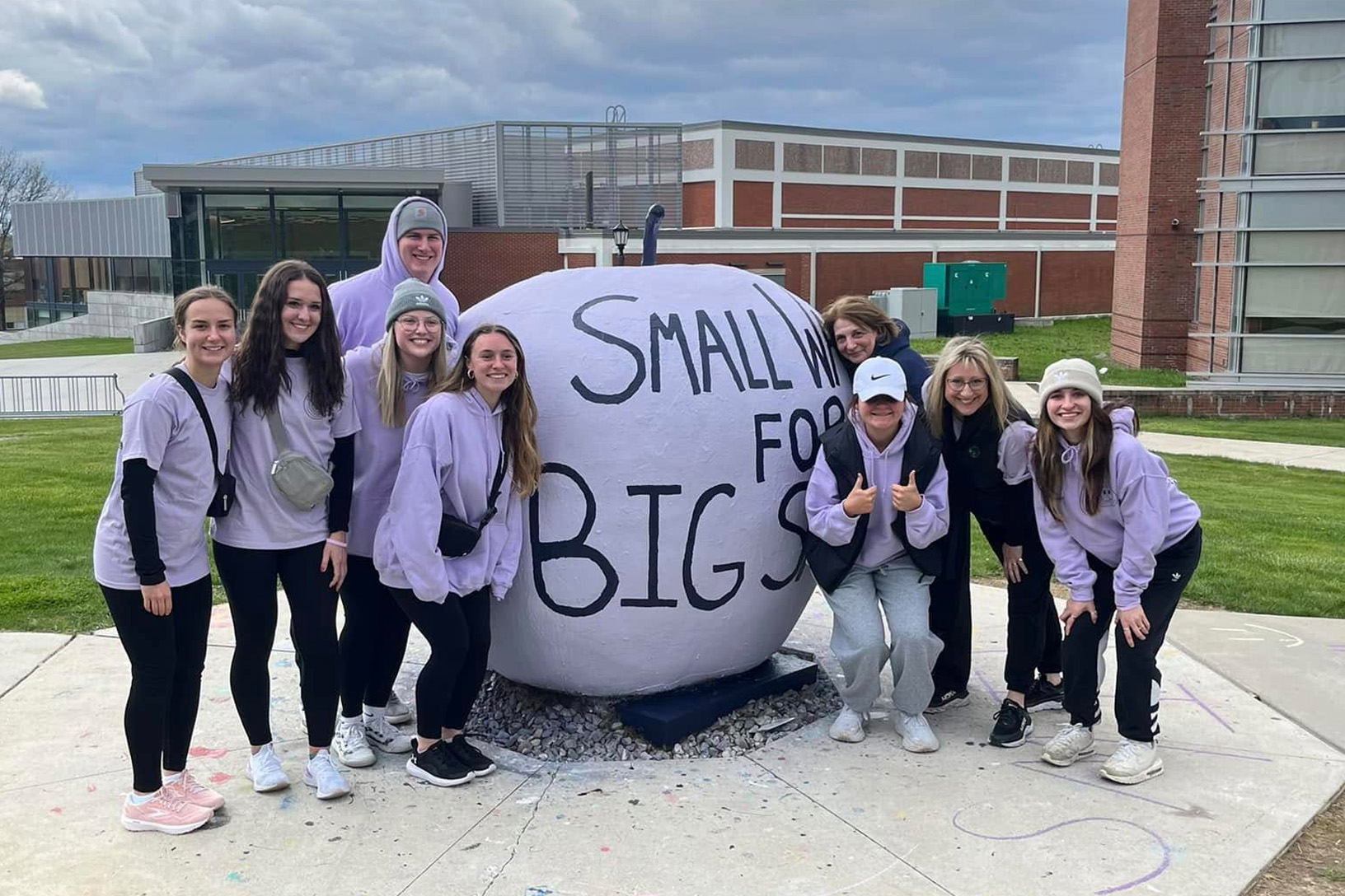 Club Smile at the Clarion campus apple