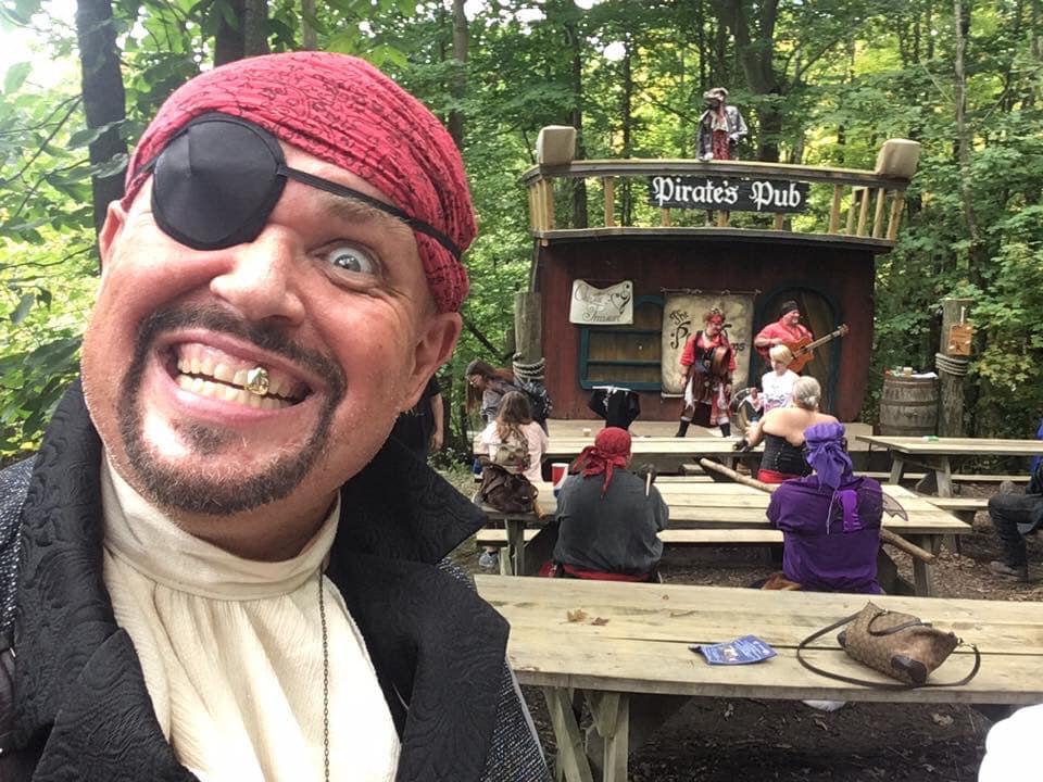 Erik Sprowls, as Capt. Calico Drake, at the Pittsburgh Renaissance Festival 