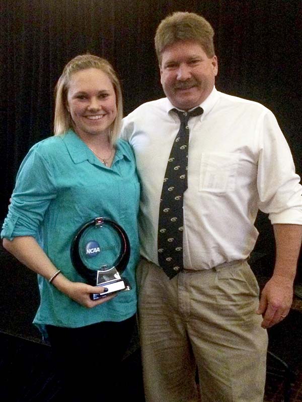 Kristin Day Shute winning NCAA award